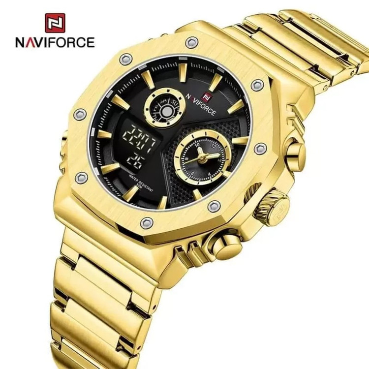 ساعت مچی عقربه ای کوارتز مردانه نیوی فورس مدل NF9216 G B