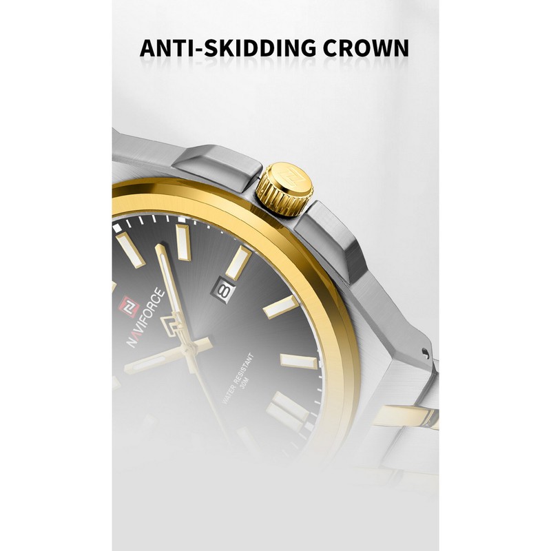ساعت مچی عقربه ای مردانه کوارتز نیوی فورس مدل تقویمدار NF9226
