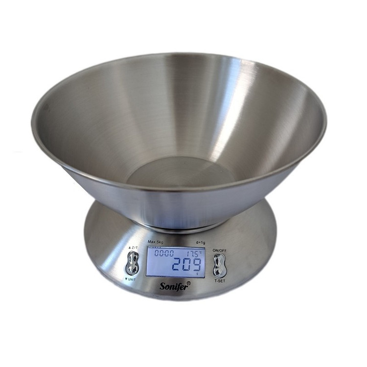 ترازو آشپزخانه دیجیتال سونیفر مدل SF-1926 حداکثر ظرفیت قابل اندازه گیری 5 کیلوگرم با دقت اندازه گیری 2 گرم