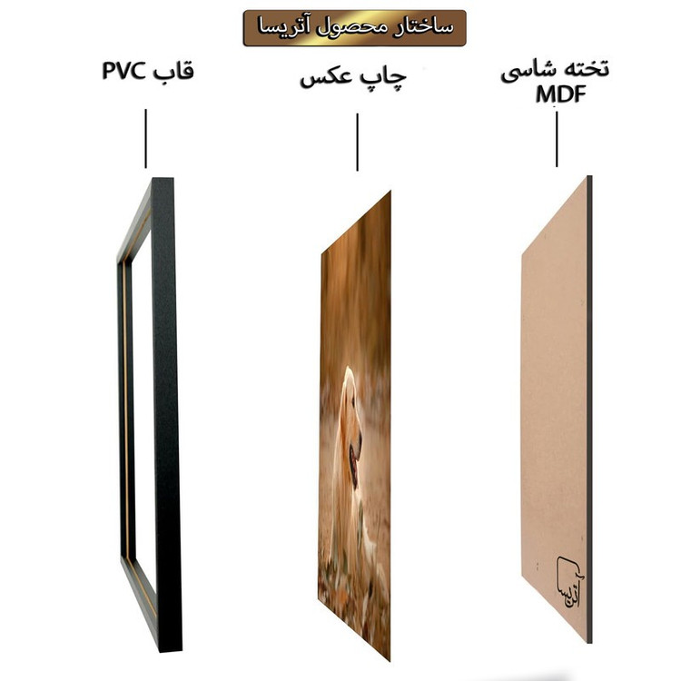 تابلو آتریسا طرح ماشین مدرن مدل ATFC46 فریم مشکی