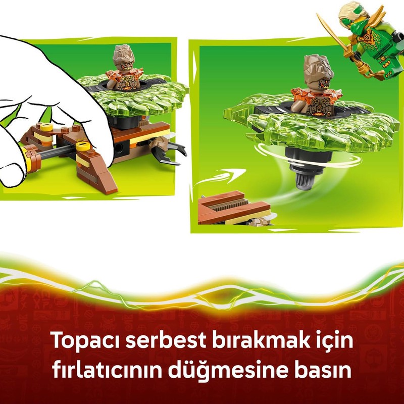 لگو 52 تکه سری نینجاگو مدل Lloyd vs. Earth Monster Spinner کد 71850