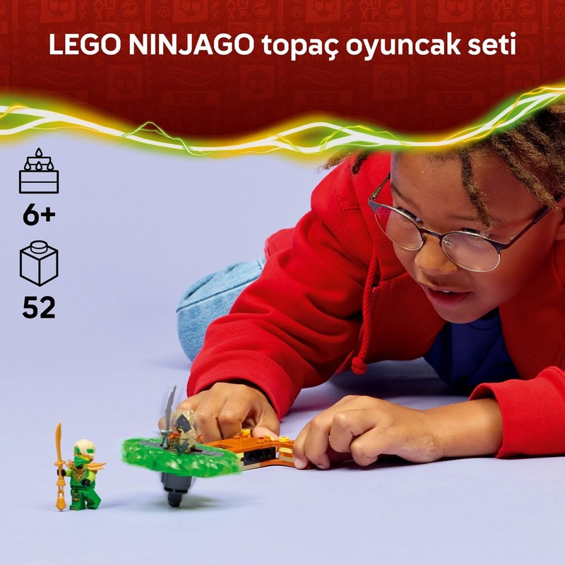 لگو 52 تکه سری نینجاگو مدل Lloyd vs. Earth Monster Spinner کد 71850