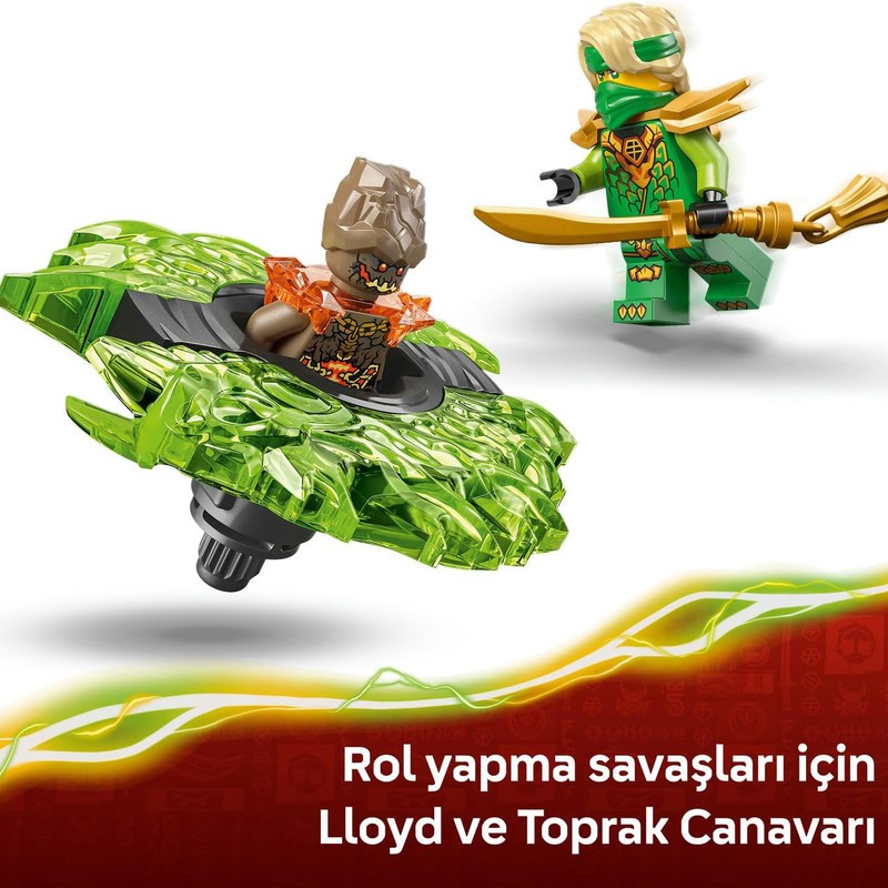 لگو 52 تکه سری نینجاگو مدل Lloyd vs. Earth Monster Spinner کد 71850