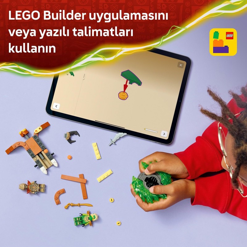 لگو 52 تکه سری نینجاگو مدل Lloyd vs. Earth Monster Spinner کد 71850