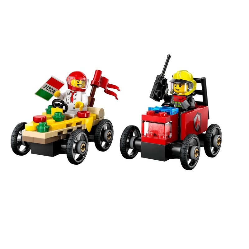 لگو 70 تکه سری سیتی مدل Pizza vs. Fire Truck کد 60458
