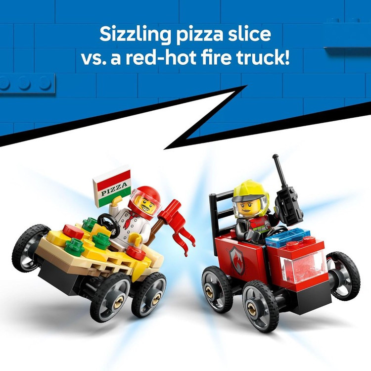 لگو 70 تکه سری سیتی مدل Pizza vs. Fire Truck کد 60458