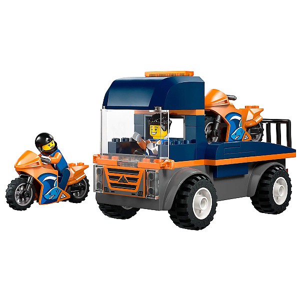 لگو 88 تکه سری سیتی مدل Motorcycle Transporter 60491