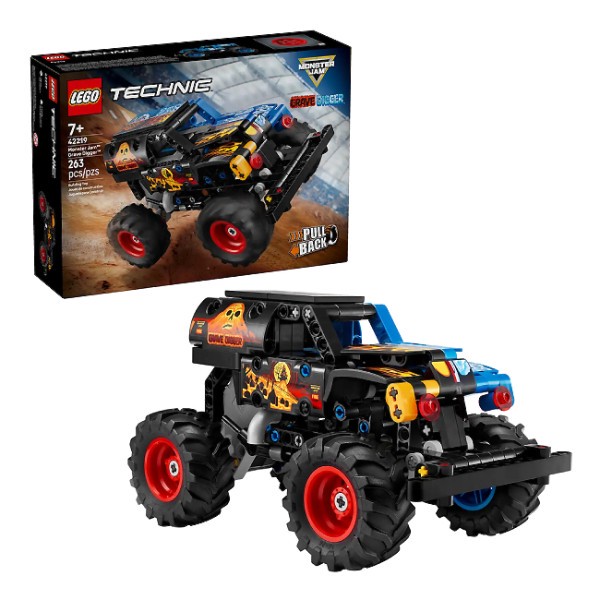 لگو 263 تکه سری تکنیک مدل Monster Jam Grave Digger Fire and Ice 42219