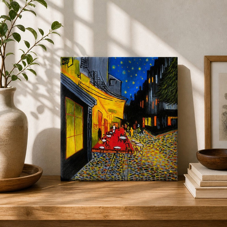 تابلو نقاشی اکریلیک به سبک انتزاعی مدل CAFE-NIGHT
