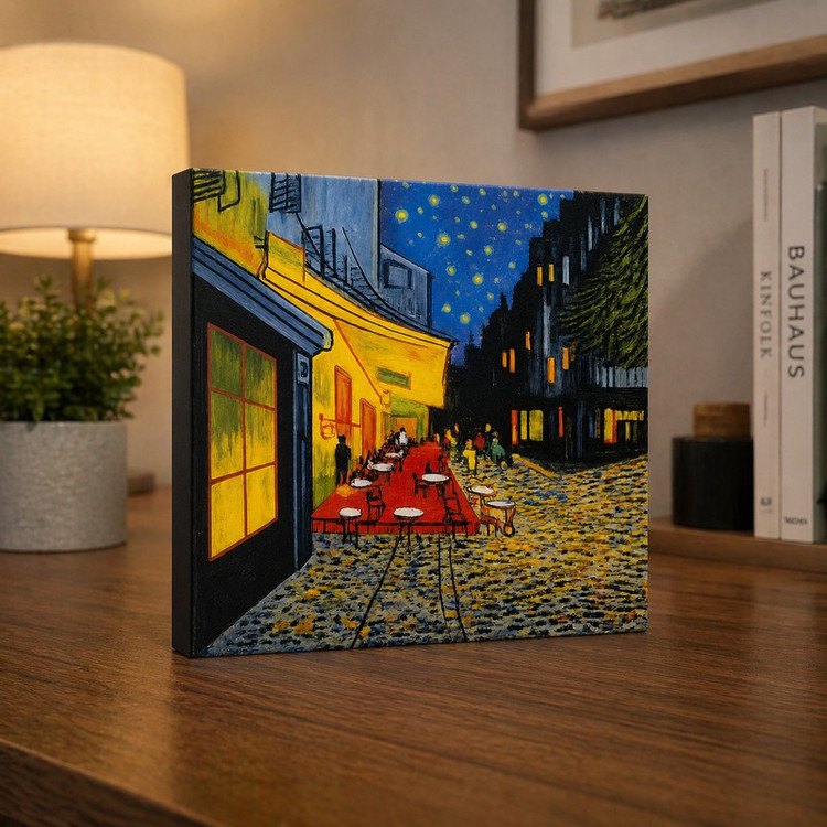 تابلو نقاشی اکریلیک به سبک انتزاعی مدل CAFE-NIGHT