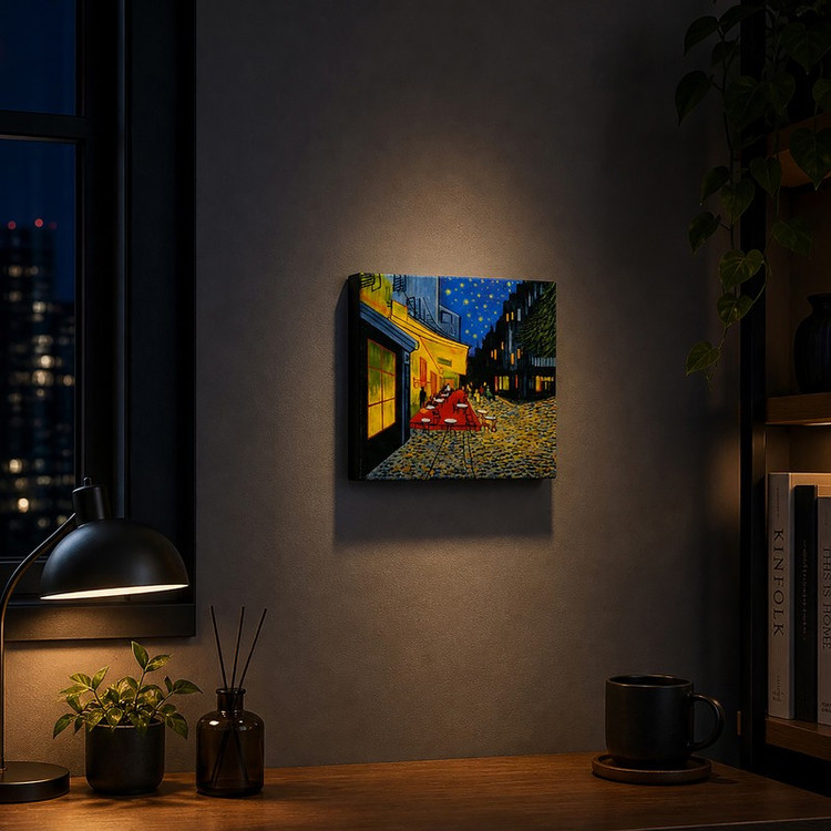 تابلو نقاشی اکریلیک به سبک انتزاعی مدل CAFE-NIGHT