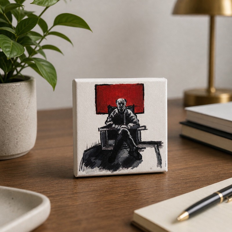 تابلو نقاشی اکریلیک به سبک انتزاعی مدل CHAIR-MAN