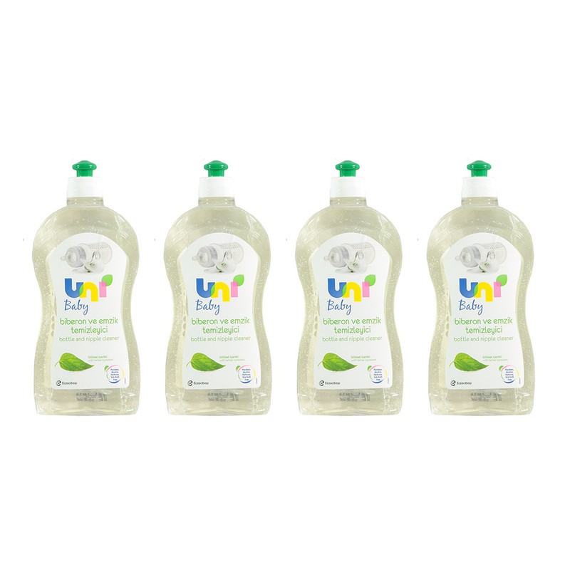 شوینده شیشه شیر کودک یونی مدل U2008429.4 حجم 500 میلی لیتر بسته 4 عددی