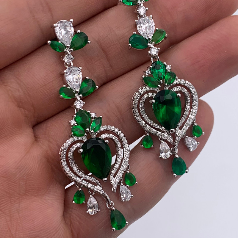 گوشواره آویز زنانه کلیو مدل جواهری KYG017